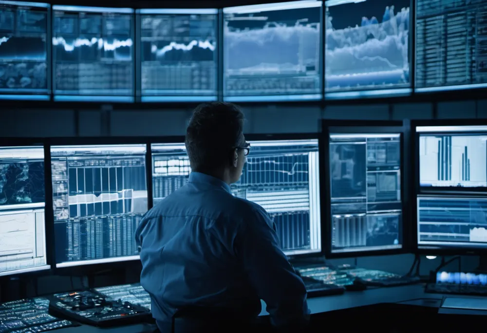 SCADA ekranında tesis izleme
