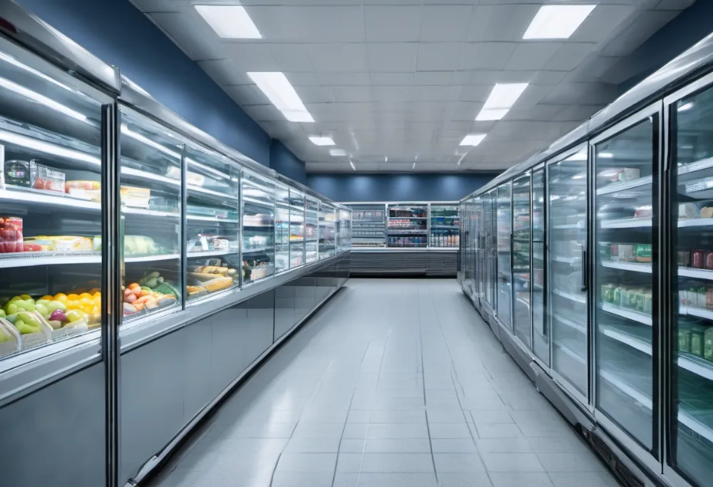 Market soğuk reyonu; sıcaklık sensörleri ve uzaktan izleme